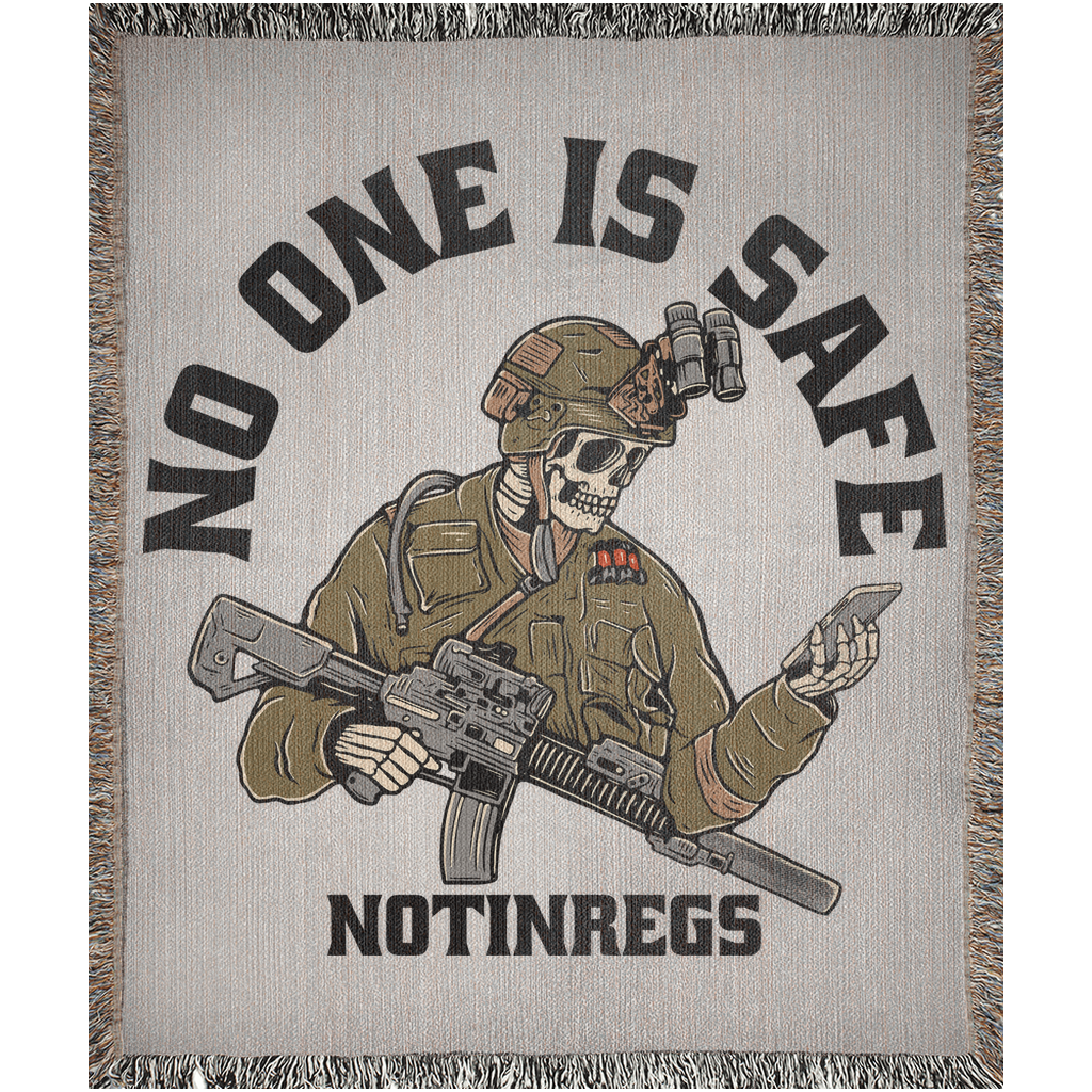 No One Is Safe Woven Blanket