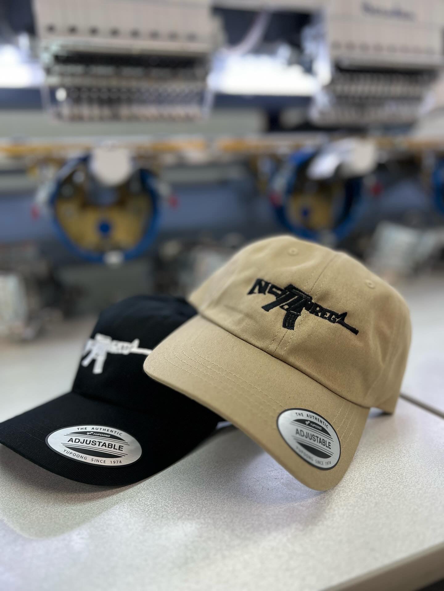 Gun Embroidery Hat- Black