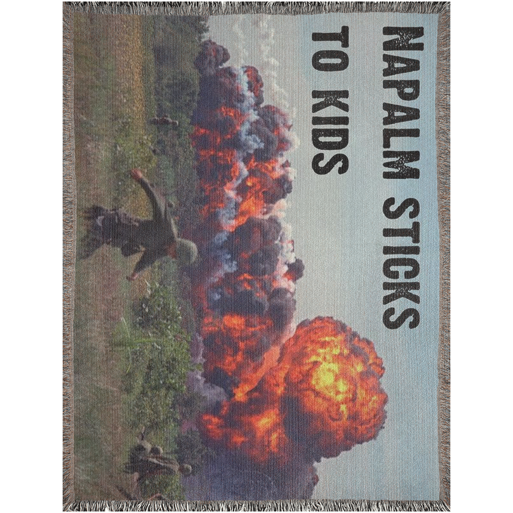 Napalm Sticks To Kids Woven Blanket