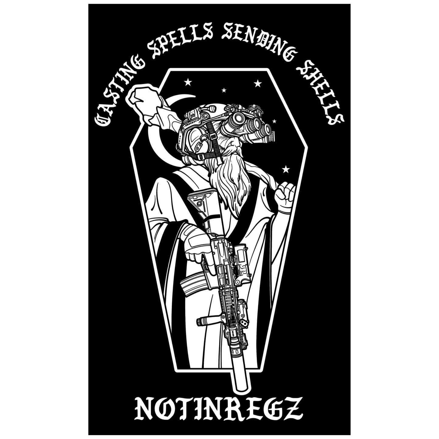 Casting Spells Sending Shells Sticker