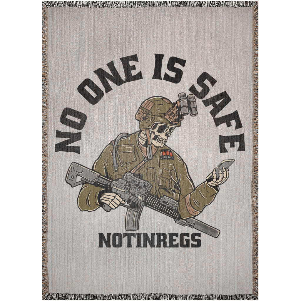 No One Is Safe Woven Blanket