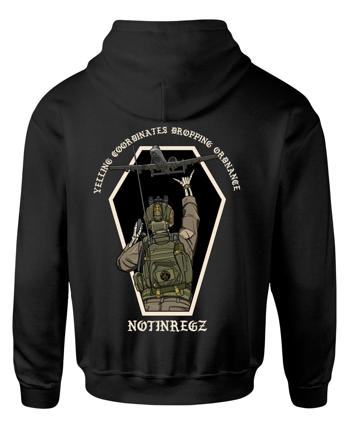 Yelling Coordinates Dropping Ordinance Hoodie