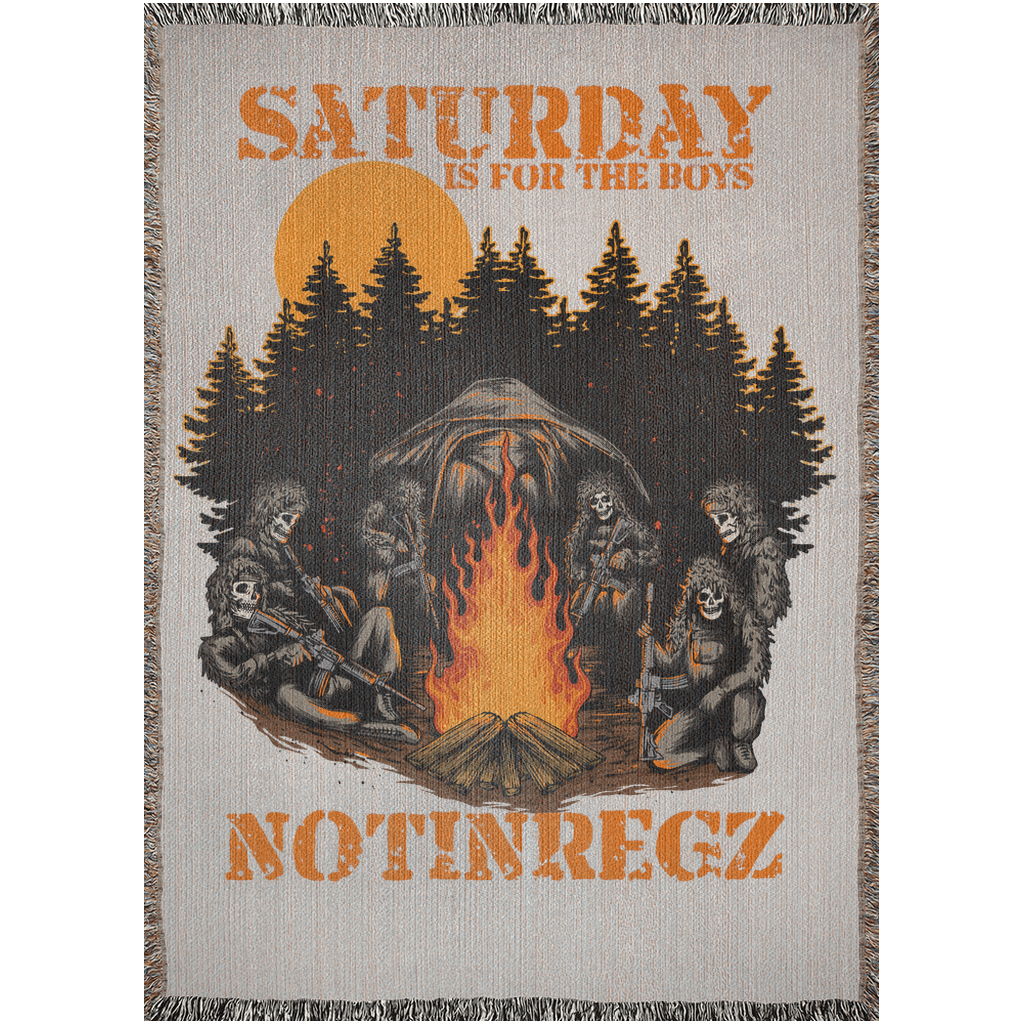 Saturday Is For The Boys Woven Blanket