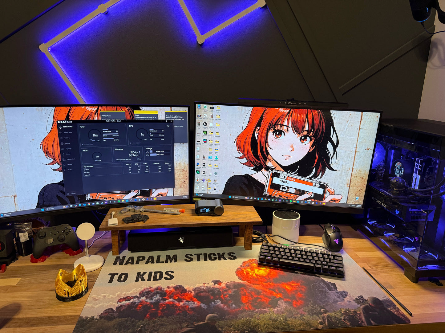 Napalm Sticks To Kids Desk Mat