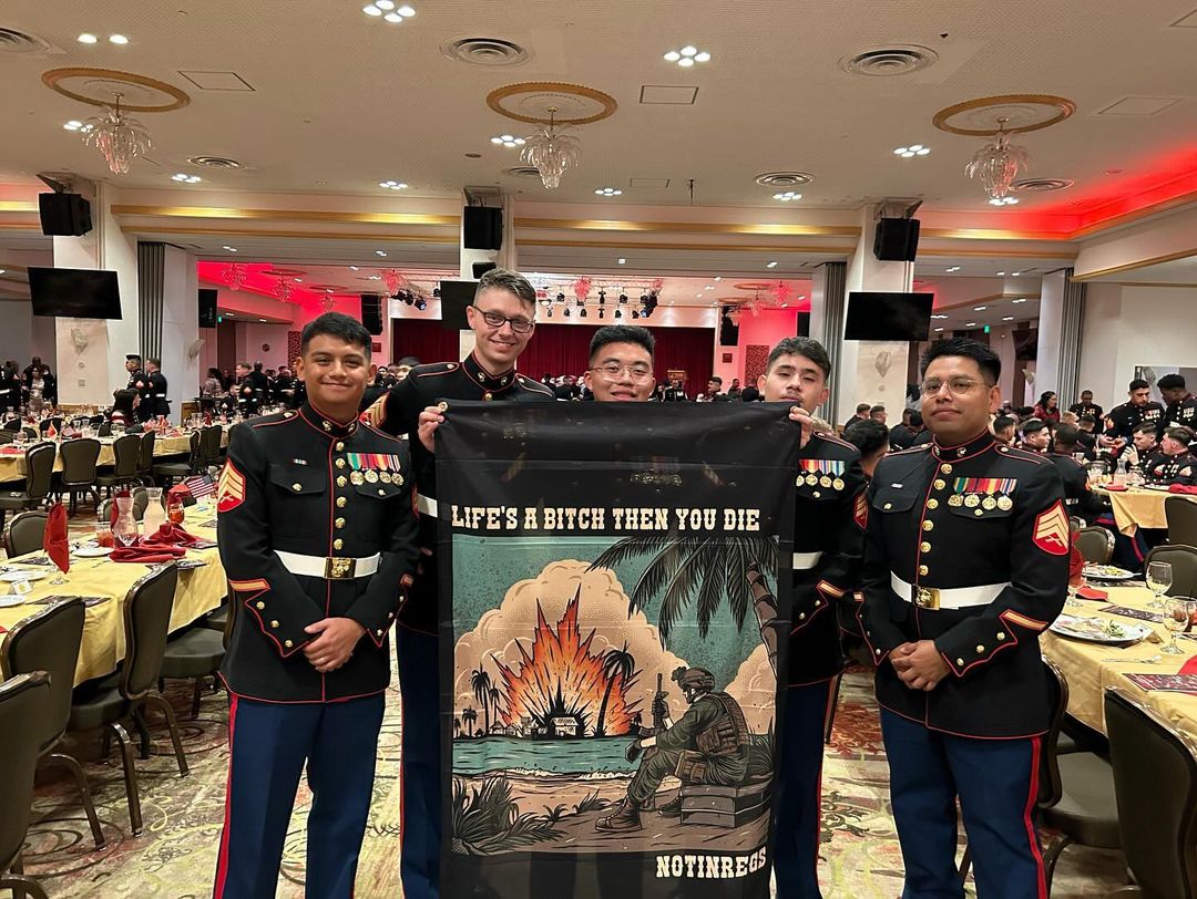 Life's A Bitch Then You Die Flag