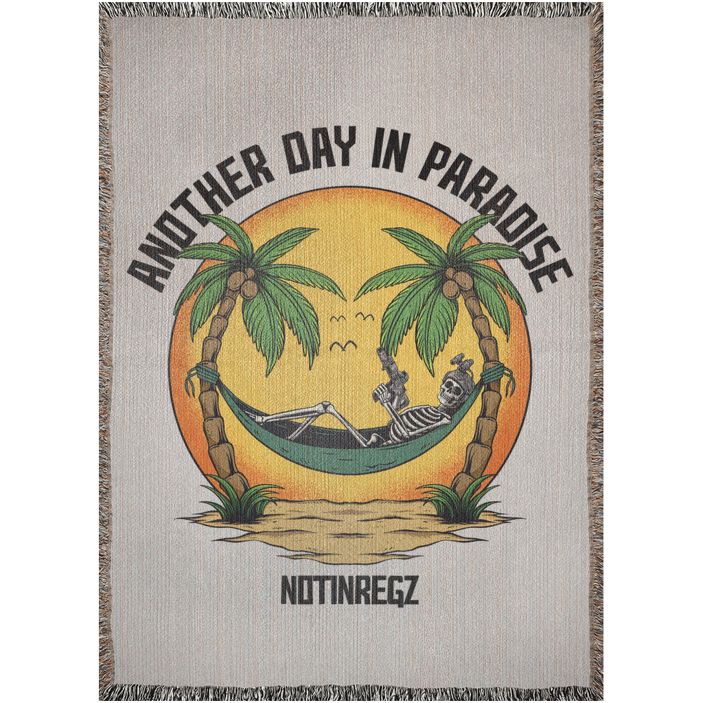 Another Day In Paradise Woven Blanket