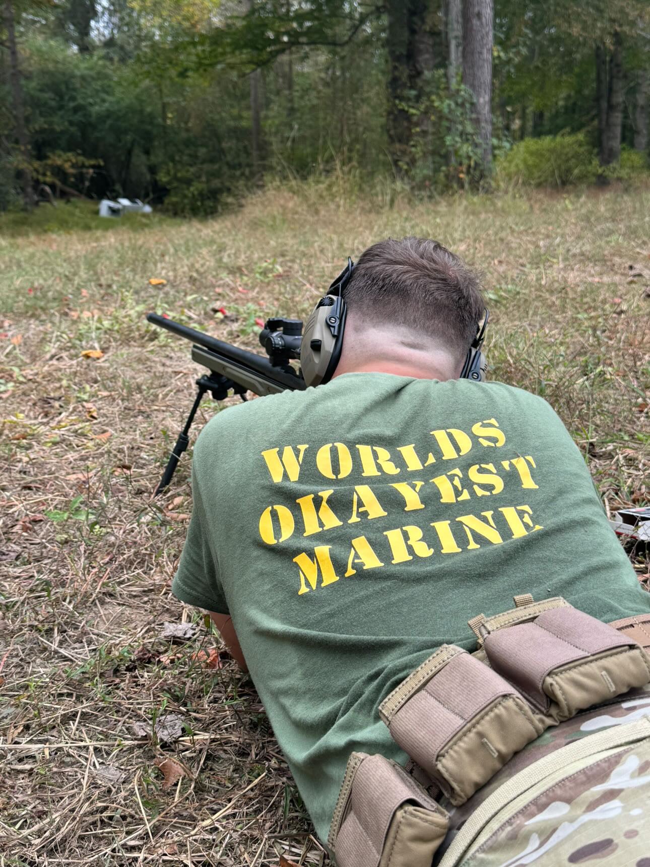 WORLDS OKAYEST MARINE SHIRT