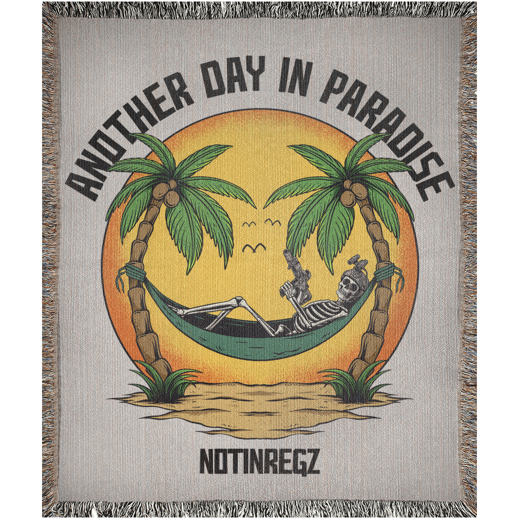 Another Day In Paradise Woven Blanket
