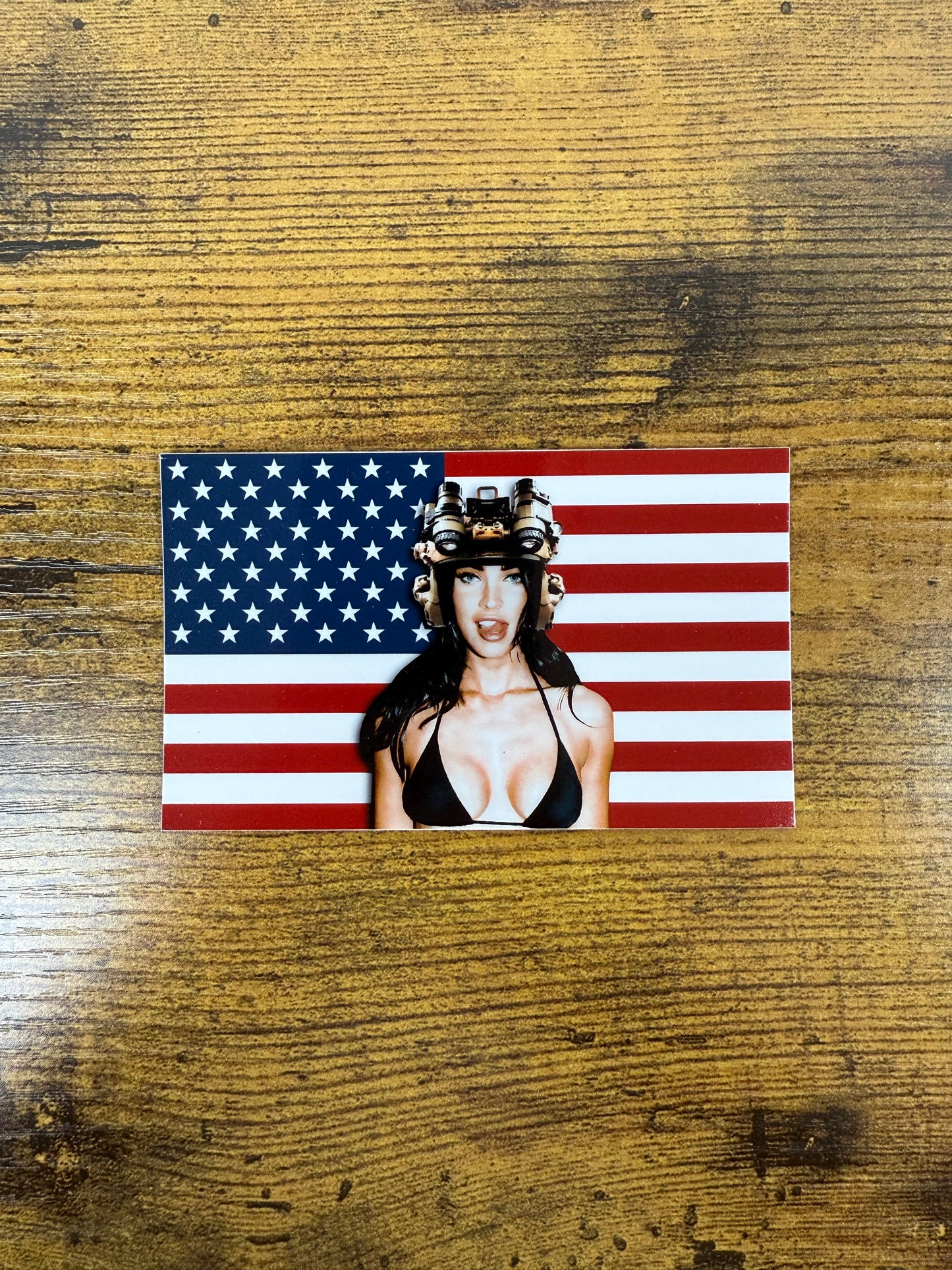 MEGAN FOX AMERICAN STICKER