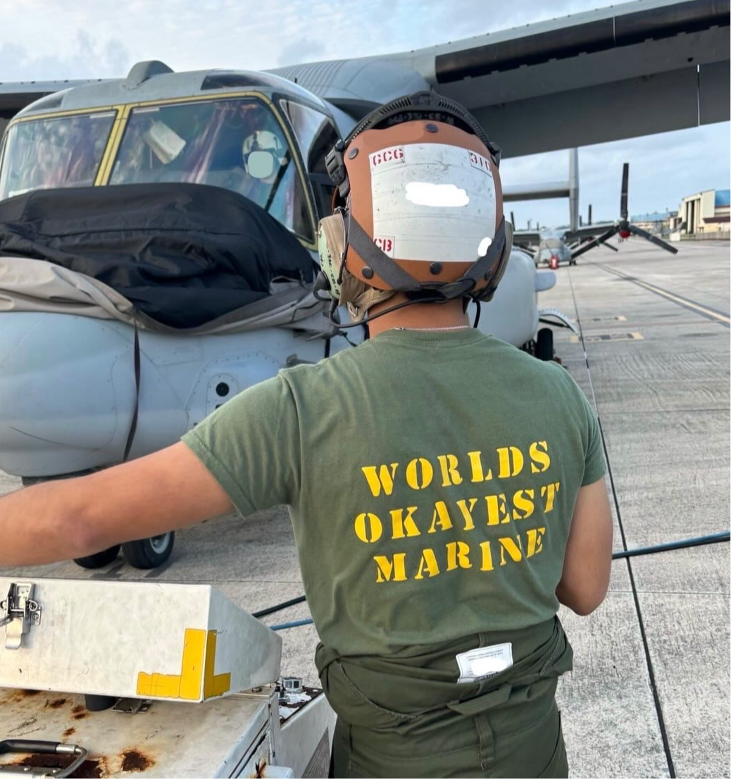 WORLDS OKAYEST MARINE SHIRT