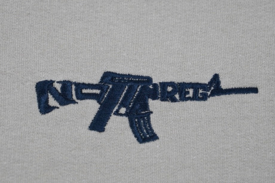 NotInRegz Gun Embroidery Sweatshirt- Tan