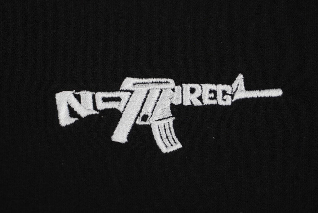 NotInRegz Gun Embroidery Sweatshirt- Black