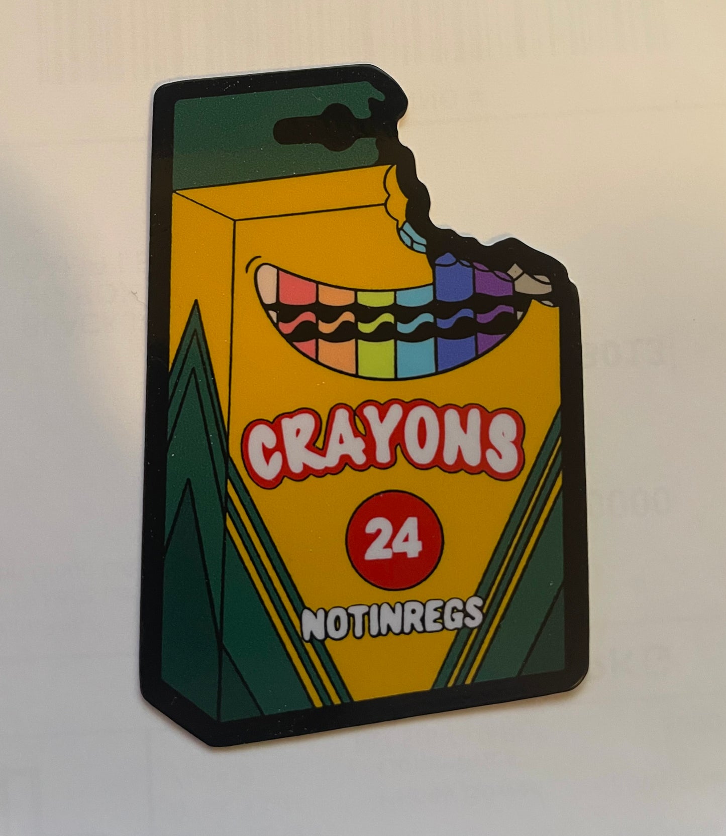NotInRegs Crayon Sticker