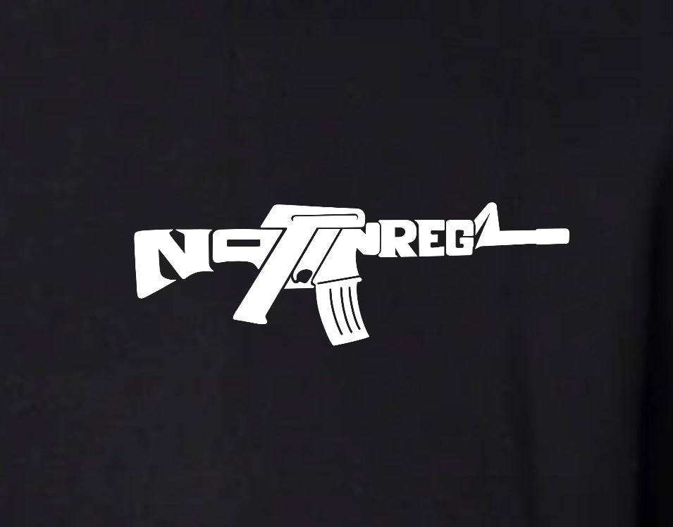 NotInRegz Gun Embroidery Sweatshirt- Black