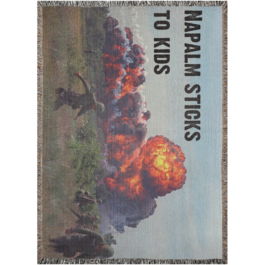 Napalm Sticks To Kids Woven Blanket