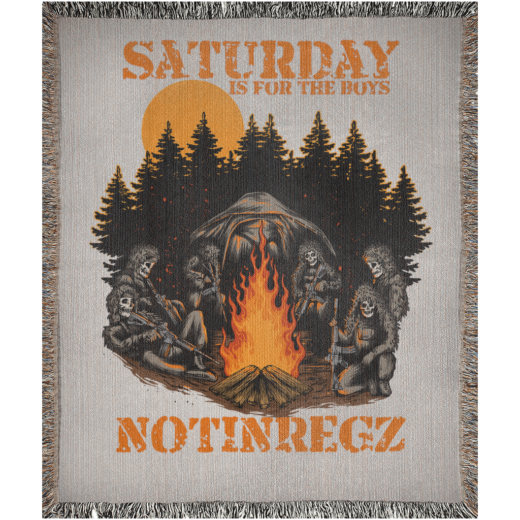 Saturday Is For The Boys Woven Blanket