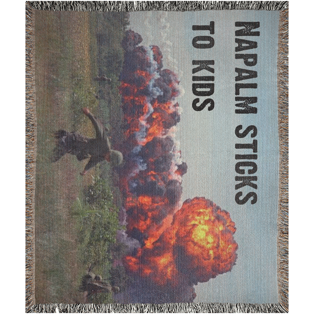 Napalm Sticks To Kids Woven Blanket