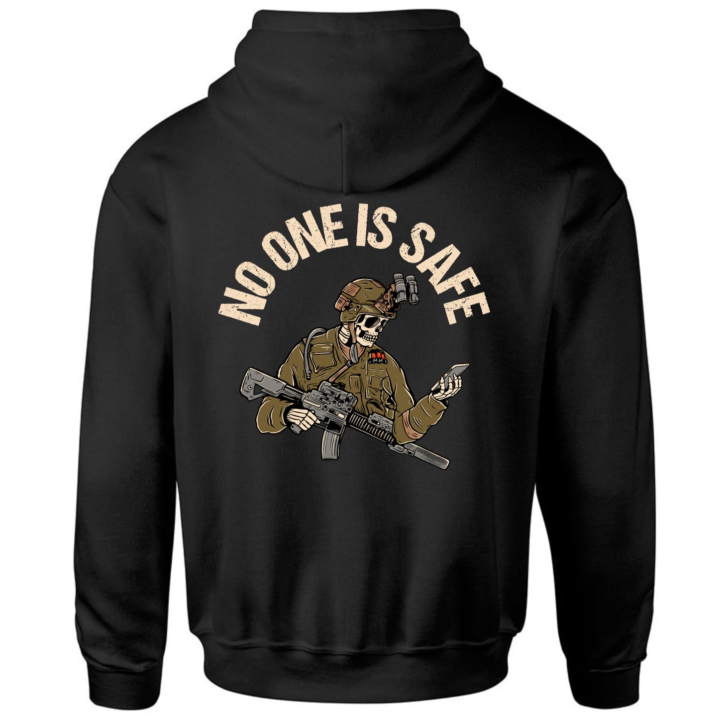 No One Is Safe Hoodie- Black
