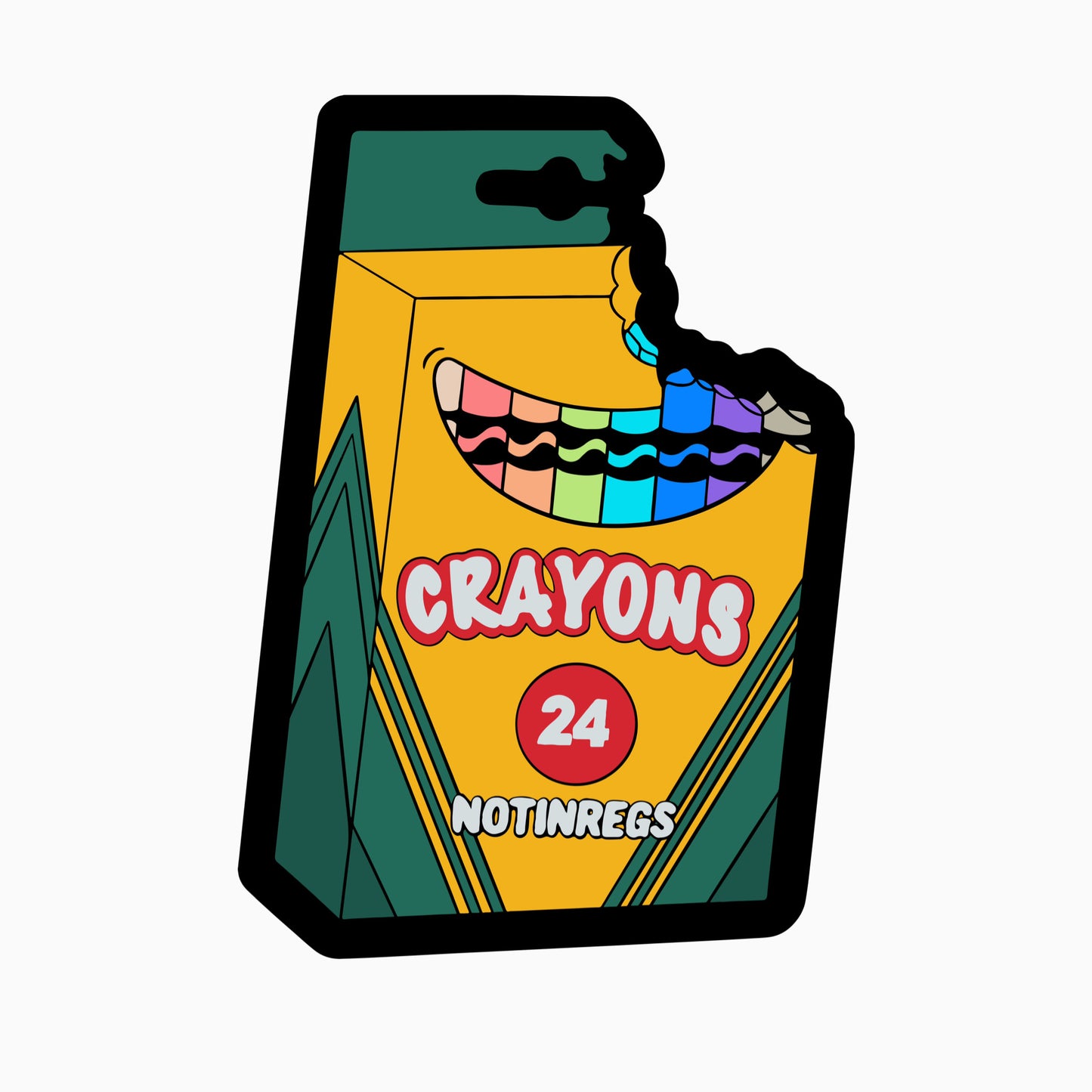 NotInRegs Crayon Sticker