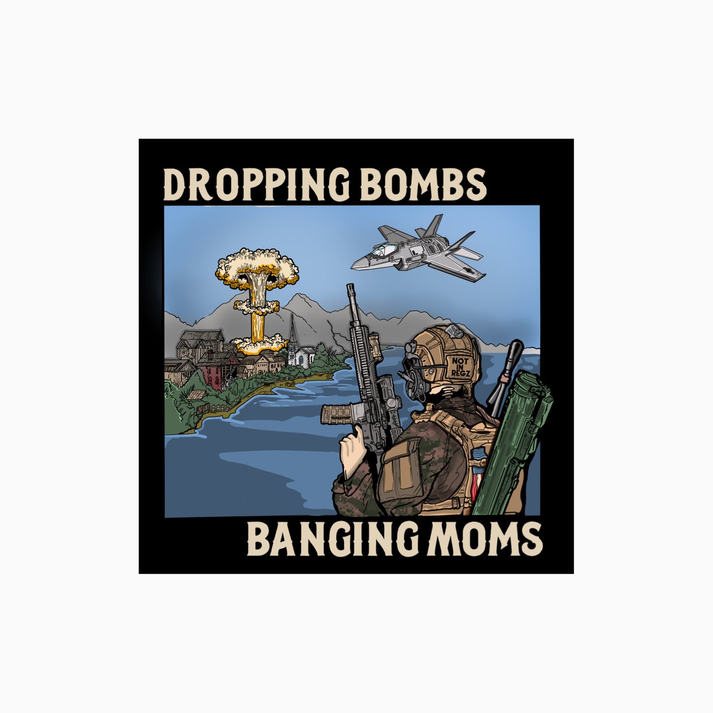 Dropping Bombs Sticker