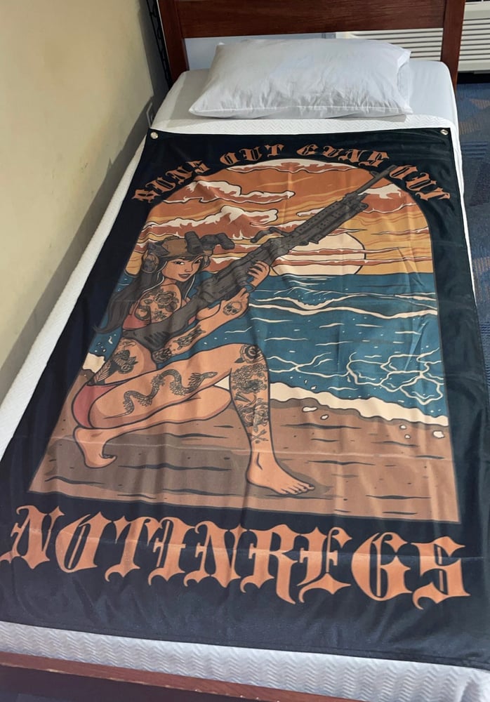 Buns Out Guns Out Flag