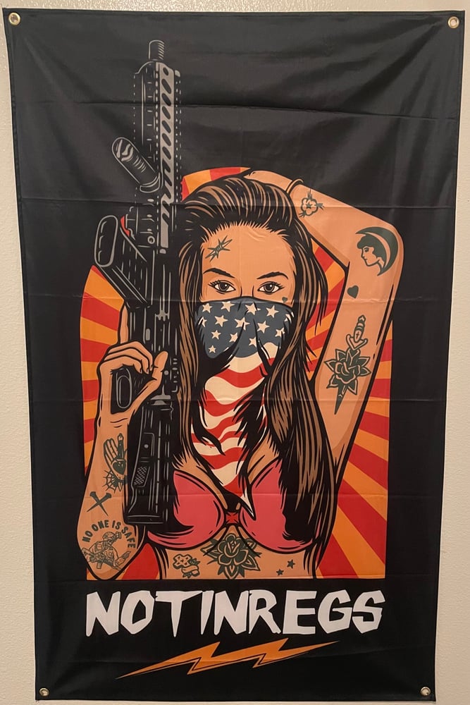 American Flag Girl Flag