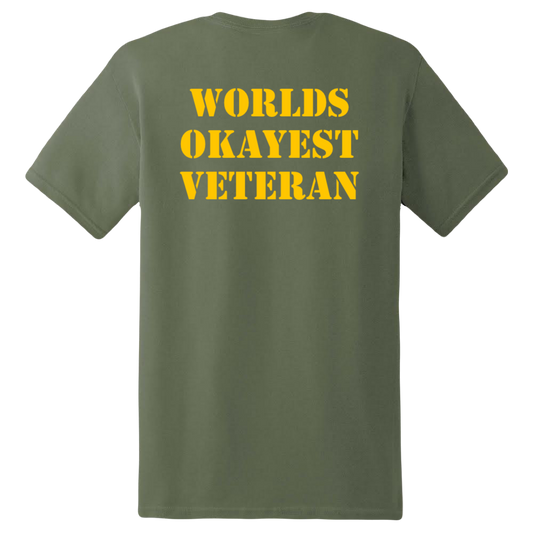 WORLDS OKAYEST VETERAN SKIVVY SHIRT