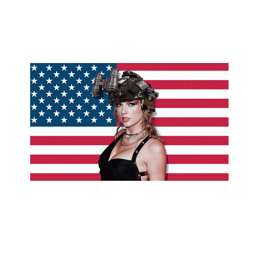 TAYLOR SWIFT AMERICAN FLAG STICKER