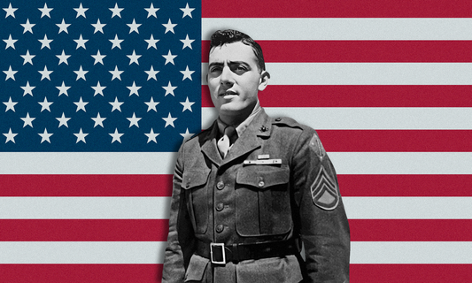 John Basilone American flag