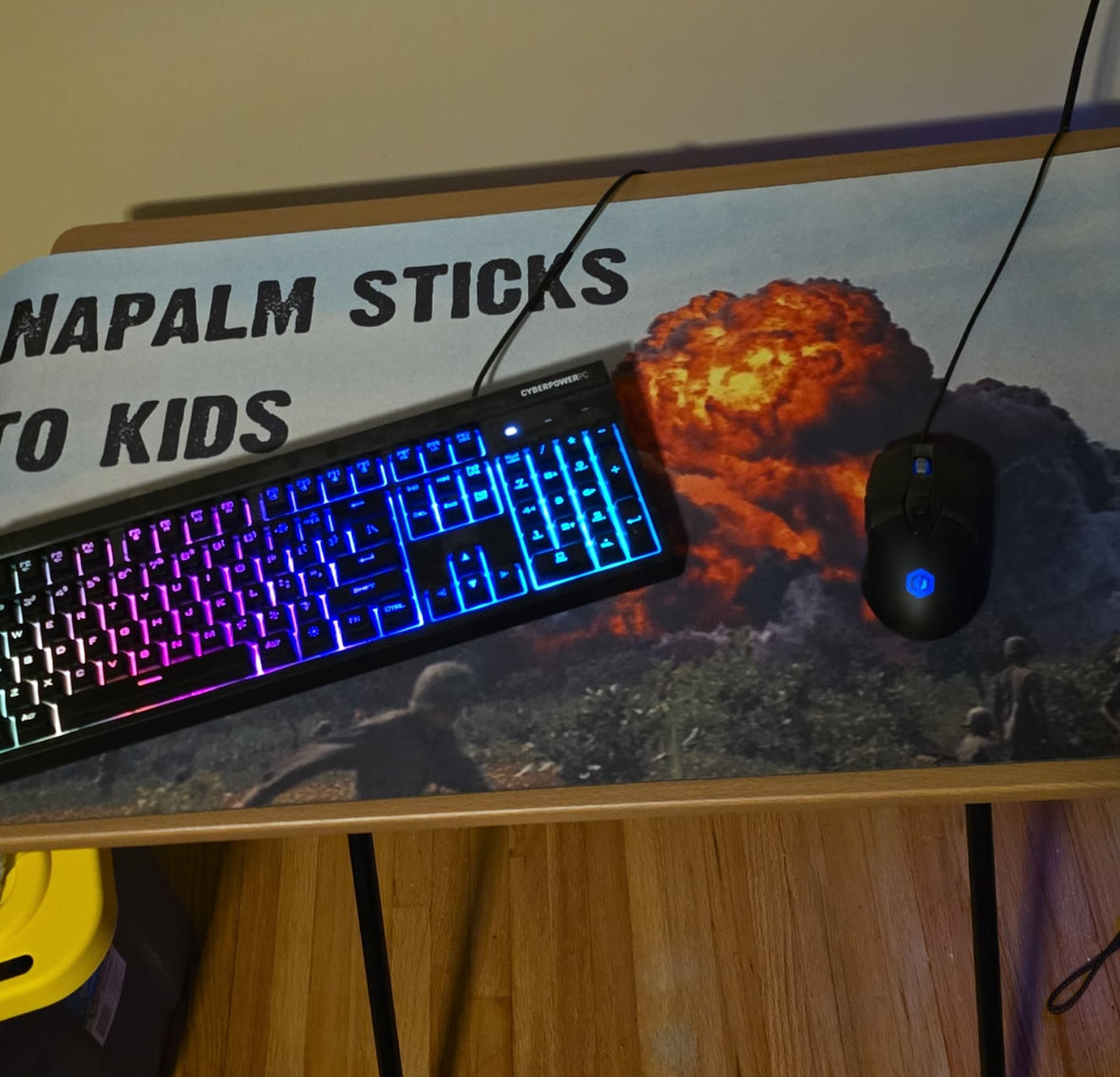 Napalm Sticks To Kids Desk Mat