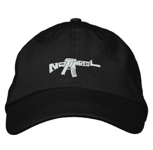 Gun Embroidery Hat- Black