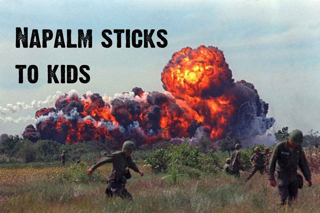 Napalm Sticks To Kids Sticker