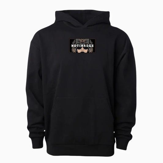 NotInRegz Embroidery Hoodie- Black