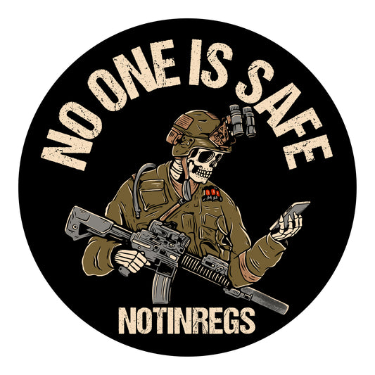 No One Is Safe Sticker