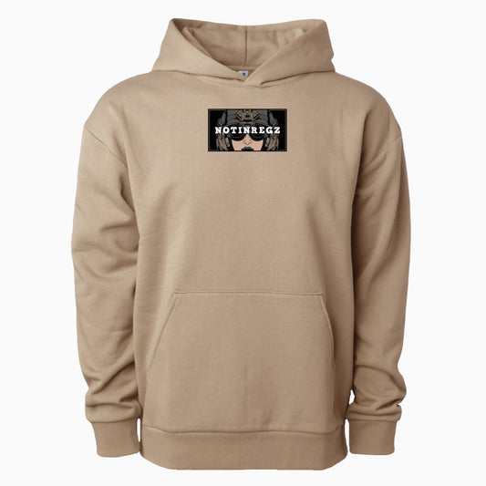 NotInRegz Embroidery Hoodie- Tan